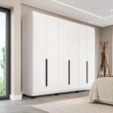 Ver imagem 1 de Roupeiro Casal Madri 6 Portas 4 Gavetas 242x214cm Branco 250702
