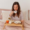 Ver imagem 2 de Bandeja Mesa Notebook Bambu Dobravel Rustica Apoio Madeira Cafe da Manha Cama Sofa Suporte Home Offi
