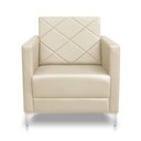 Ver imagem 2 de Poltrona Helena Decorativa Clinica Recepção Corino:bege