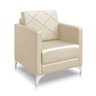 Poltrona Helena Decorativa Clinica Recepção Corino:bege - 3