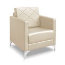 Ver imagem 3 de Poltrona Helena Decorativa Clinica Recepção Corino:bege