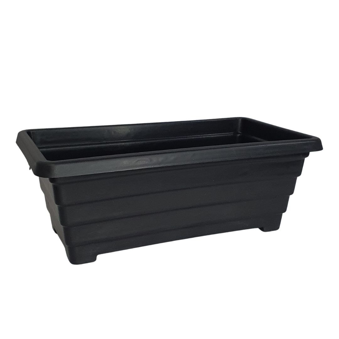 Kit 10 Mini Jardineira Preta para Plantas 20x8 Floreira - 3