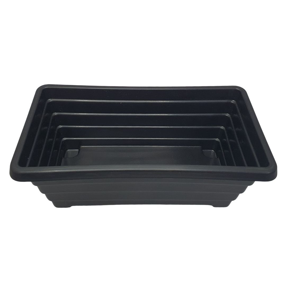 Kit 10 Mini Jardineira Preta para Plantas 20x8 Floreira - 2