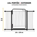 Ver imagem 3 de Portão de Cachorro de Seguraça e Proteção Crianças 134 a 139:preto