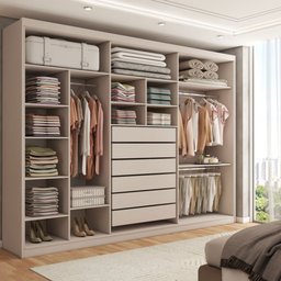 Guarda-roupa Casal Córdoba 6 Portas 6 Gavetas 100% Mdf com Espelho - Panorama Móveis - 2 Guarda-roupa Casal Córdoba 6 Portas 6 Gavetas 100% Mdf com Espelho - Panorama Móveis - 2