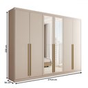Ver imagem 4 de Guarda-roupa Casal Córdoba 6 Portas 6 Gavetas 100% Mdf com Espelho - Panorama Móveis