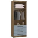 Ver imagem 3 de Guarda Roupa Modulado 90cm 2 Portas 4 Gavetas Delphi Avelã/grey L01 - Mpozenato