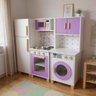 Kit Mini Cozinha Infantil com Geladeira e Máquina de Lavar - Lilás - 2