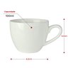Kit 4 Xícaras de Café com Pires Porcelana Clean 100ml Lyor - 3