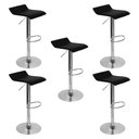 Ver imagem 1 de Kit 5 Banquetas Toquio Wave Enzo Belo Horizonte Recouro Giratória com Regulagem