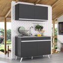 Ver imagem 3 de Armário de Cozinha Compacta 120cm Veneza Multimóveis V2141 Preto/Branco