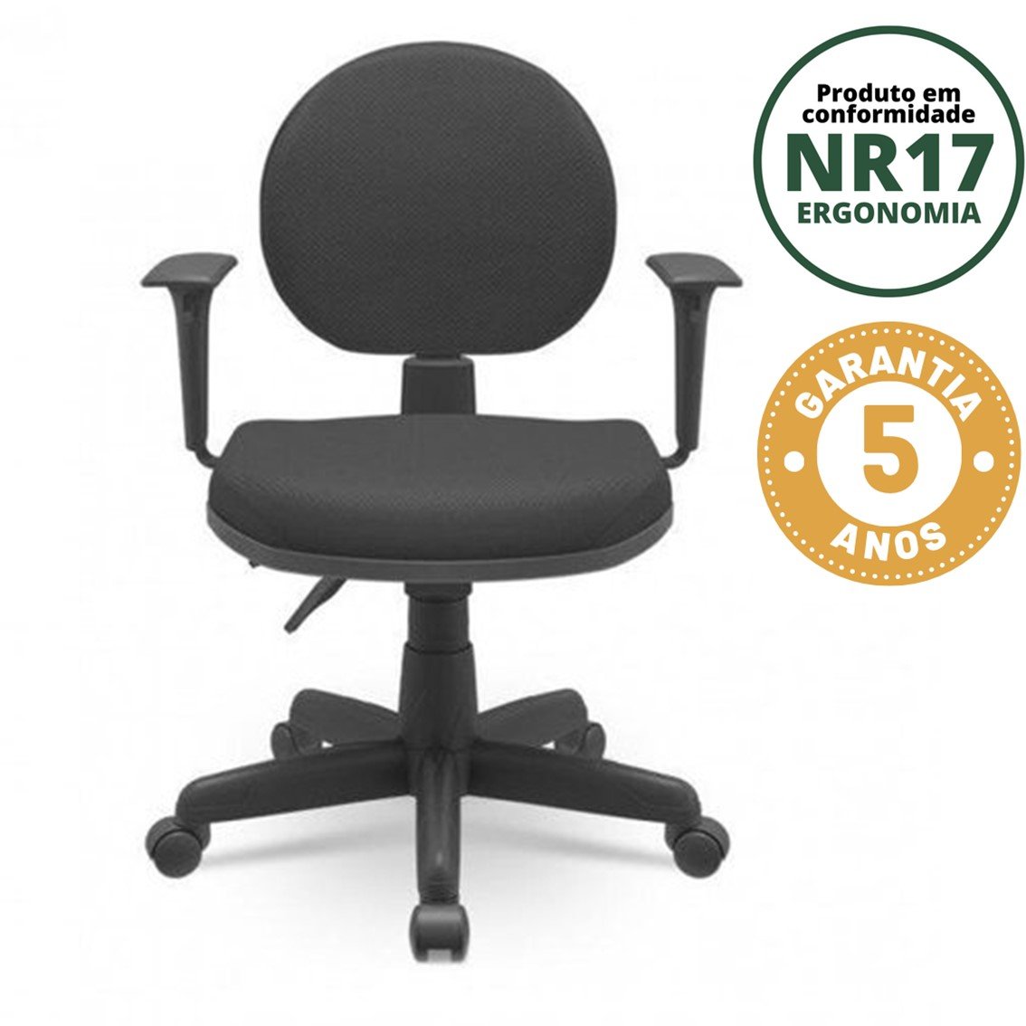 Cadeira para Escritório Ergonômica Giratória Executiva Plus NR17 