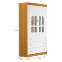 Ver imagem 4 de Guarda Roupa Infantil New Katatau 2 Portas e 3 Gavetas Branco Fosco/savana - Reller Móveis