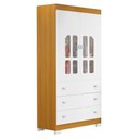 Ver imagem 2 de Guarda Roupa Infantil New Katatau 2 Portas e 3 Gavetas Branco Fosco/savana - Reller Móveis