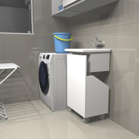 Tanque Embutir Armário Lavanderia Nicho Gabinete Multiuso sem Perfil