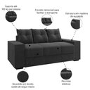 Ver imagem 4 de Sofá Namoradeira 3 Lugares 1,70m Ibiza Suede Selmer