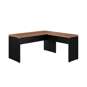 Mesa em L Start 1,70 X 1,60 40mm - sem Gavetas - Nogal/preto