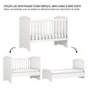 Ver imagem 2 de Berço Americano Mini Cama Mel e Cômoda Infantil Duda Branco Brilho Colchão - Phoenix Baby