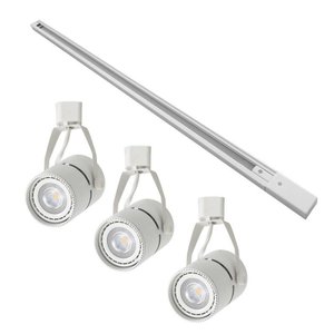 Kit Trilho 1 Metro com 3 Spots Nordecor Classic Ar70 Gu10 Bivolt Branco
