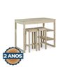 Conjunto Mesa Bistrô com 2 Banquetas Jerivá CabeCasa MadeiraOriginals - 7