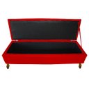 Ver imagem 4 de Cabeceira e Recamier Iza para Cama Box Casal Queen 1.60 - Suede - Sv Decor: Vermelho