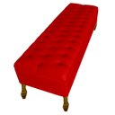 Ver imagem 3 de Cabeceira e Recamier Iza para Cama Box Casal Queen 1.60 - Suede - Sv Decor: Vermelho