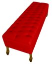 Ver imagem 3 de Cabeceira e Recamier Iza para Cama Box Casal Queen 1.60 - Suede - Sv Decor: Vermelho
