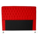 Ver imagem 2 de Cabeceira e Recamier Iza para Cama Box Casal Queen 1.60 - Suede - Sv Decor: Vermelho