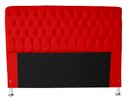 Ver imagem 2 de Cabeceira e Recamier Iza para Cama Box Casal Queen 1.60 - Suede - Sv Decor: Vermelho