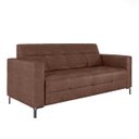 Ver imagem 1 de Sofá Living Decorativo Houston 2 Lugares 180cm Pés em Metal Pu Marrom G33 - Gran Belo