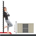 Ver imagem 6 de Armário Credenza 2 Portas Pivotante P25 Cinza/Castanheira Marrom