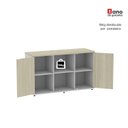 Ver mais imagens de Armário Credenza 2 Portas Pivotante P25 Cinza/Castanheira Marrom
