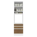 Ver imagem 5 de Torre Quente Para Fornos Armário de Cozinha 1 Porta e 3 Gavetas Branco/Rustic Glamy Madesa
