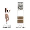 Ver imagem 7 de Torre Quente Para Fornos Armário de Cozinha 1 Porta e 3 Gavetas Branco/Rustic Glamy Madesa