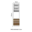 Ver imagem 4 de Torre Quente Para Fornos Armário de Cozinha 1 Porta e 3 Gavetas Branco/Rustic Glamy Madesa