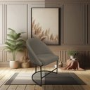 Ver imagem 2 de Kit 02 Cadeiras Poltrona de Jantar Bela Suede Marrom Rato Base Metálica Industrial Preto - Pallazio