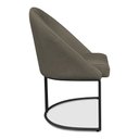 Ver imagem 5 de Kit 02 Cadeiras Poltrona de Jantar Bela Suede Marrom Rato Base Metálica Industrial Preto - Pallazio