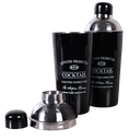 Ver imagem 1 de Kit Coqueteleira e Bandeja Redonda Classic Black 25x7 Aço Galvanizado Bene Casa