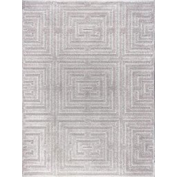 Tapete Sala 200x250 Alto Relevo Realce Eden 51 Cinza Prata - 2