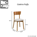 Ver imagem 7 de Cadeira Jantar Fluffy Madeira Maciça Cozinha Sala Conforto:pinhão