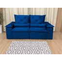 Ver imagem 5 de Sofá Retrátil Reclinável 1,80 M Azul 206 Athenas