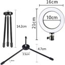 Ver imagem 3 de Ring Light 16cm Led Bicolor Dimmer C/tripé Blog Make Up