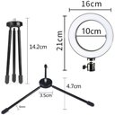 Ver imagem 5 de Ring Light 16cm Led Bicolor Dimmer C/tripé Blog Make Up
