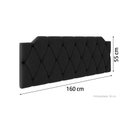 Ver imagem 3 de Cabeceira para Cama Queen Size Casal 1,60m Estofada Preto - Modelo Kelly