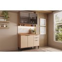 Ver imagem 1 de Cozinha Modulada Completa Alpha 2 Peças (1aéreo+1balcão) C2p52 Freijo/off White - Carraro