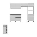 Ver imagem 6 de Armário de Cozinha Compacta com Mesa/bancada Veneza Multimóveis Mp2210 Branco/preto
