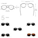 Ver imagem 3 de Óculos de Sol Polarizados Unissex Vintage Redondos Proteção Uv400 Cinza