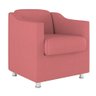Poltrona Decorativa Tilla Consultório Recepção Suede Cor:Rosa - 1