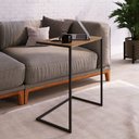 Ver imagem 1 de Mesa Lateral Estrutura em Aço 58cm 27886 Steel Quadra Artesano - Preto