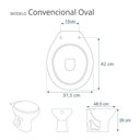 Ver imagem 3 de Assento Sanitário Convencional / Oval Biscuit (bege Claro) para Louça Incepa